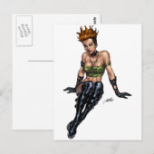 Punk alternatief meisje van Al Rio Briefkaart (Voorkant / Achterkant)