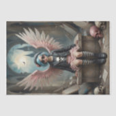 Punk Angel in Stripes Decoupage Tissuepapier (Voorkant)
