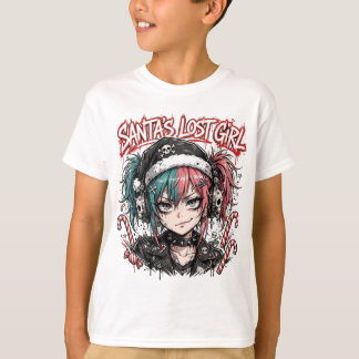Punk Anime Kerstshirt Santa Cadeau Voor Kinderen T-shirt