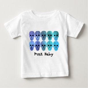 Punk baby blauwe schedels
