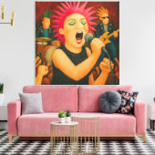Punk Band - Large Wrapped Canvas Art Print (Insitu (Woonkamer))