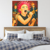 Punk Band - Large Wrapped Canvas Art Print (Insitu (Slaapkamer))