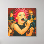 Punk Band - Large Wrapped Canvas Art Print (Voorkant)