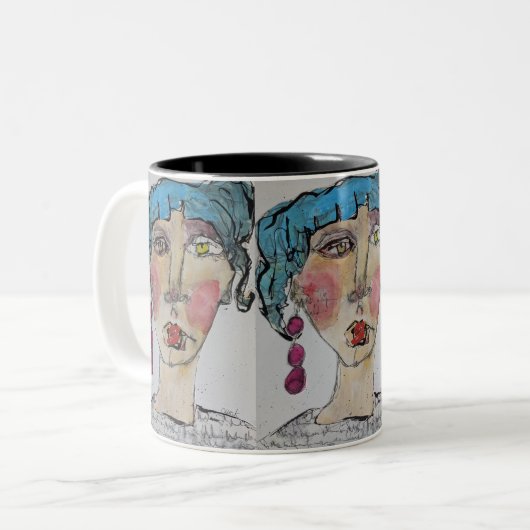 Punk Blauw 11oz Mok (Voorkant links)