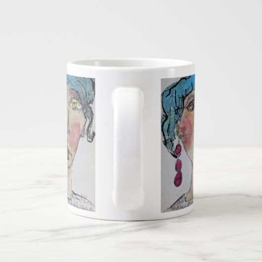 Punk Blue Jumbo Mok (Achterkant)