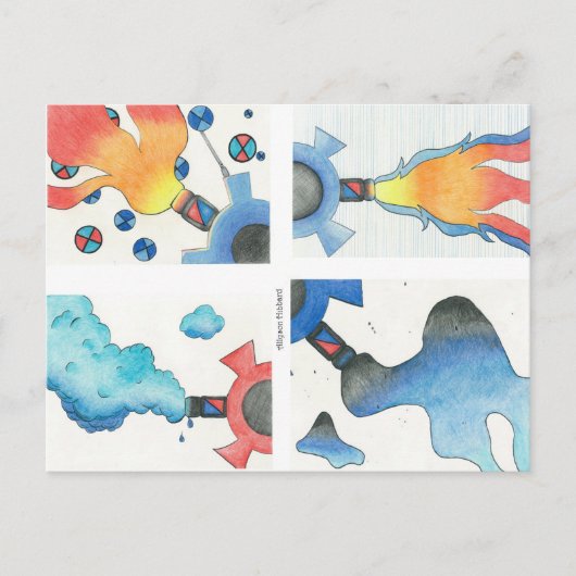 Punk Briefkaart stoomstaal (Voorkant)