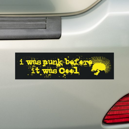 punk bumpersticker (Op auto)
