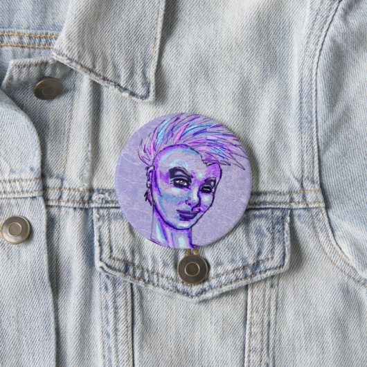 Punk Button Girl Sketch (In situ)