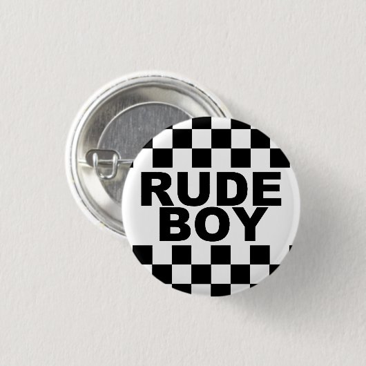 Punk Button "Rude Boy" (Voorkant /achterkant)