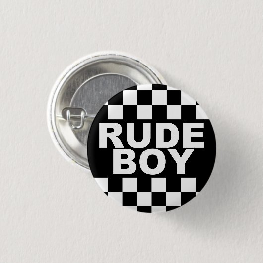 Punk Button "Rude Boy" (Voorkant /achterkant)