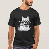Punk Cat Playing Drums  6 T-shirt (Voorkant)