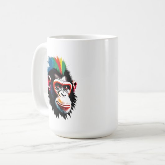 Punk chimp koffiemok (Voorkant links)