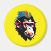 Punk chimp magneet (Voorkant)