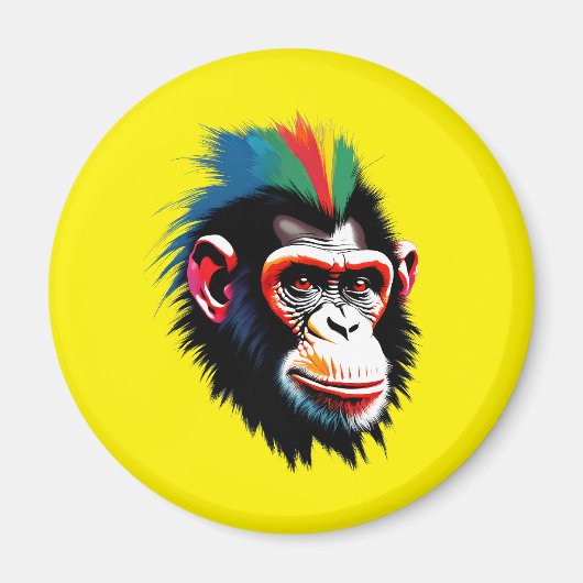 Punk chimp magneet (Voorkant)