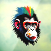Punk chimp raamsticker (Vel 3)