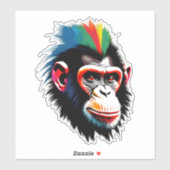Punk chimp sticker (Vel)