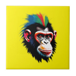 Punk chimp tegeltje