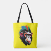 Punk chimp tote bag (Achterkant)