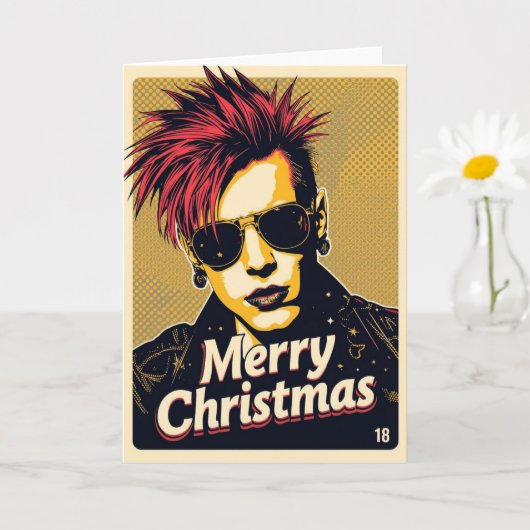 punk christmas card kaart (Kleine Plant)
