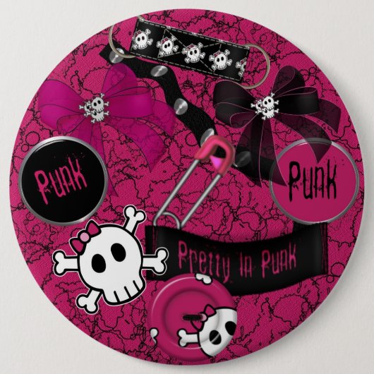 PUNK COLOSSAL, 6-inch pinknoppen Ronde Button 6,0 Cm (Voorkant)