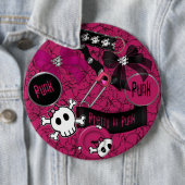 PUNK COLOSSAL, 6-inch pinknoppen Ronde Button 6,0 Cm (In situ)