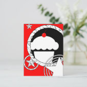 punk cupcake briefkaart (Staand voorkant)
