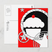 punk cupcake briefkaart (Voorkant / Achterkant)