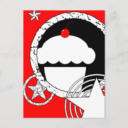 punk cupcake briefkaart (Voorkant)