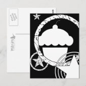 punk cupcake briefkaart (Voorkant / Achterkant)
