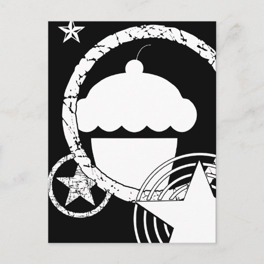 punk cupcake briefkaart (Voorkant)