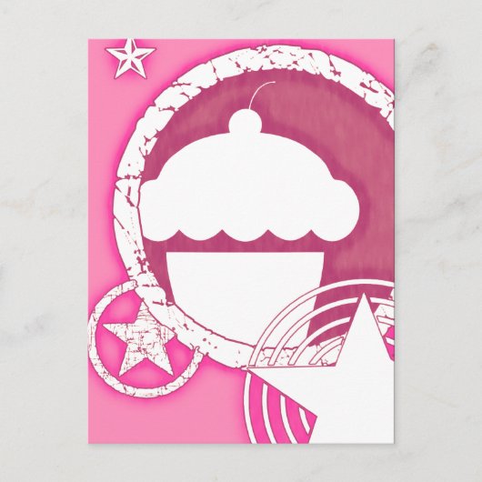 punk cupcake briefkaart (Voorkant)