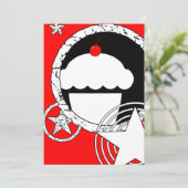 punk cupcake kaart (Staand voorkant)