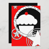 punk cupcake kaart (Voorkant / Achterkant)