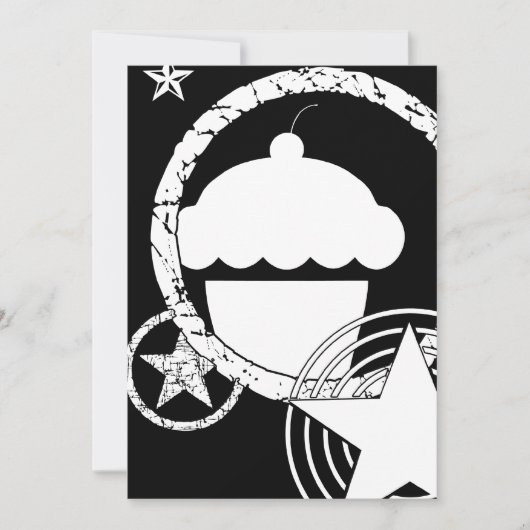 punk cupcake kaart (Voorkant)