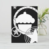 punk cupcake kaart (Staand voorkant)