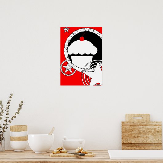 punk cupcake poster (Keuken)