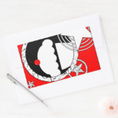 punk cupcake rechthoekige sticker (Envelop)