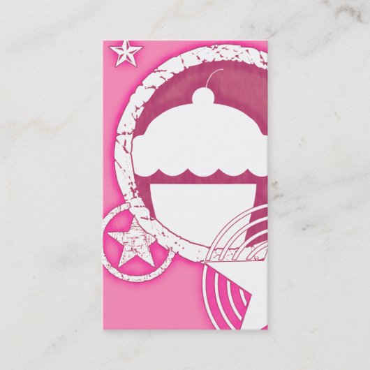 punk cupcake visitekaartje (Voorkant)