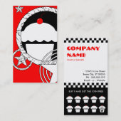 punk cupcakes punch-kaart klantenkaartje (Voorkant / Achterkant)