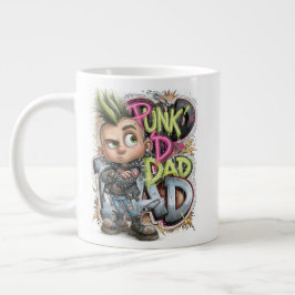 Punk Dad Rebellie Groen Grote Koffiekop
