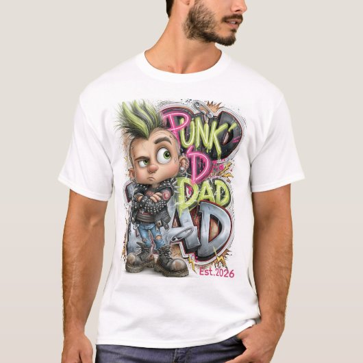 Punk Dad Rebellie T-shirt (Voorkant)