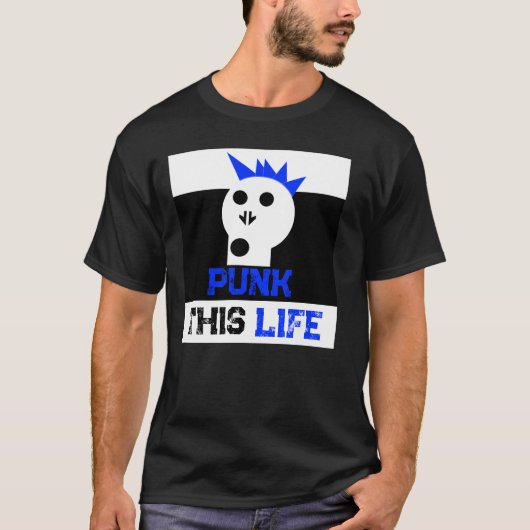 "Punk dit leven" Skullnskin Graphics T-shirt (Voorkant)