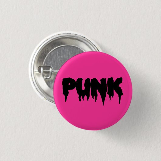 "Punk" Drip Font Button (Voorkant /achterkant)