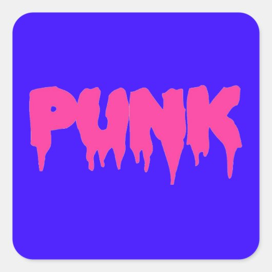  Punk Drip Font Sticker - Roze Tekst (Voorkant)