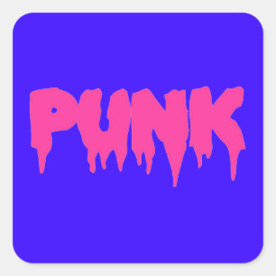  Punk Drip Font Sticker - Roze Tekst