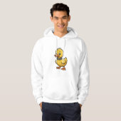 Punk Duckling – Funny Rebel Animal Art Hoodie (Voorkant volledig)