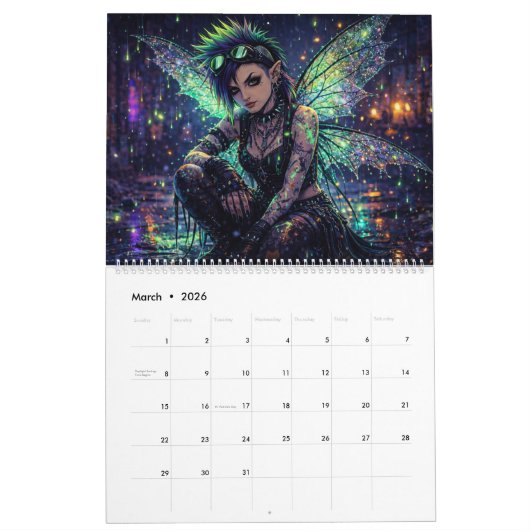 Punk Fairies Wall Calendar Kalender (Mar 2026)