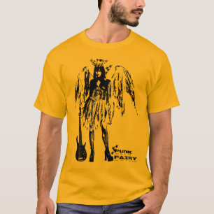 Punk Fairy band 80s stijl aangepast geel kleurenbe T-shirt