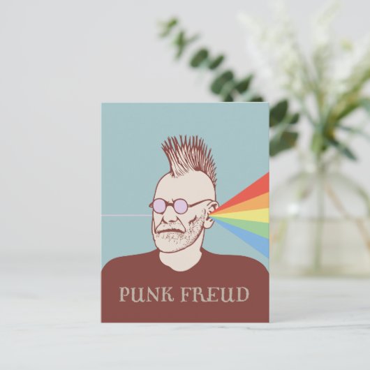 Punk Freud Briefkaart (Staand voorkant)