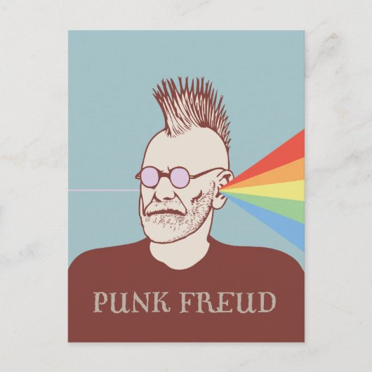 Punk Freud Briefkaart (Voorkant)